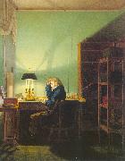 Georg Friedrich Kersting Man Reading by Lamplight oil painting